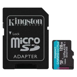 Карта памяти Kingston Canvas Go Plus microSDXC 128Gb UHS-I U3 + SD adapter