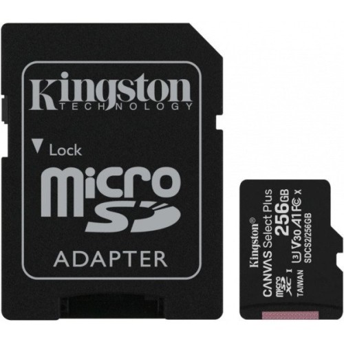Карта памяти Kingston microSDXC Class 10 UHS-I U1 256Gb SDCS2/256GB
