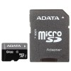 Карта памяти Adata microSDXC Class 10 UHS I U1 64Gb SD adapter
