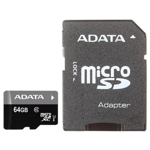 Карта памяти Adata microSDXC Class 10 UHS I U1 64Gb SD adapter