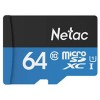 Карта памяти Netac microSDXC Class 10 UHS I U3 64Gb SD adapter