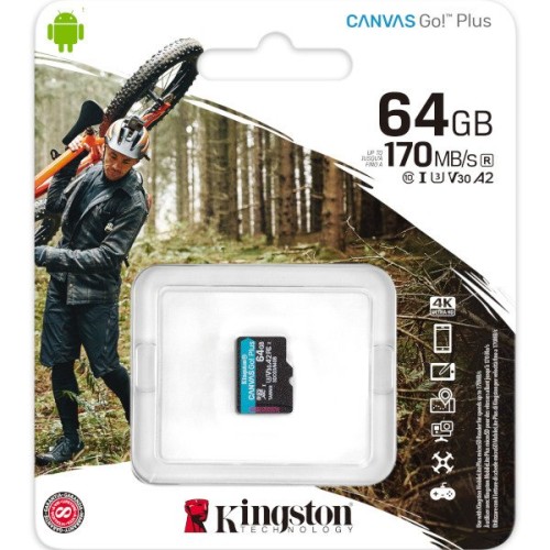 Карта памяти Kingston microSDXC Class 10 UHS I 3 64Gb SDCG3/64GBSP