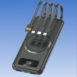 Беспроводной внешний аккумулятор FaizFull FL66 black 10,000mAh 2,4A Чёрный
