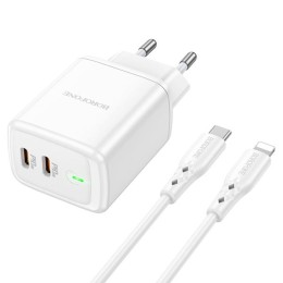 Сетевое зарядное устройство Borofone BN9 35W Type-C - Lightning Белое