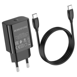 Сетевое зарядное устройство Borofone BA65A 20W Type-C - Type-C Черное