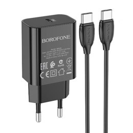 Сетевое зарядное устройство Borofone BA65A 20W Type-C - Type-C Черное