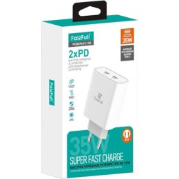Сетевое зарядное устройство без кабеля FaizFull FC100 35W Белое