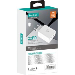 Сетевое зарядное устройство без кабеля FaizFull FC100 35W Белое