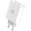 Сетевое зарядное устройство без кабеля FaizFull FC100 35W Белое