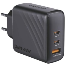 Сетевое зарядное устройство без кабеля FaizFull FC126 USB-Cх2 45W USB-A 20W