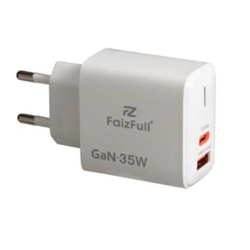 Сетевое зарядное устройство без кабеля FaizFull FC96 USB-C 35W Белое