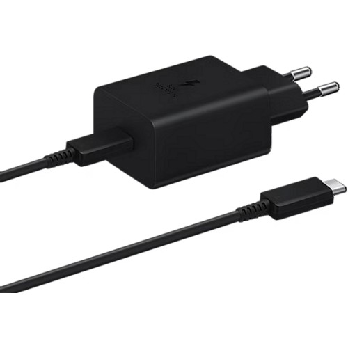 Сетевое зарядное устройство с кабелем Samsung 45W EP-T4510XBEGEU Черное