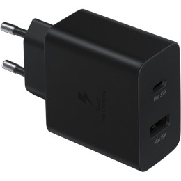 Сетевое зарядное устройство Samsung EP-TA220NBEGEU USB-C/USB-A Черный