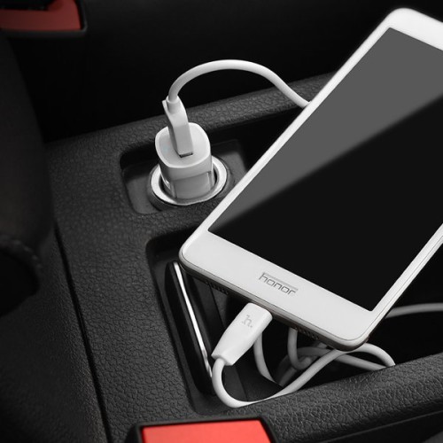 Автомобильное зарядное устройство Hoco Z2 MicroUSB Белый