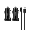 Автомобильное зарядное устройство Hoco Z1 MicroUSB Черный