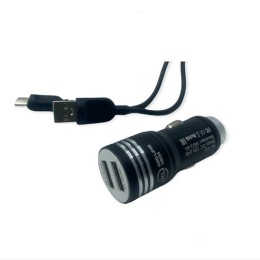 Автомобильное зарядное устройство Red Line Tech 2 AC-5A и кабель USB Type-C Черное