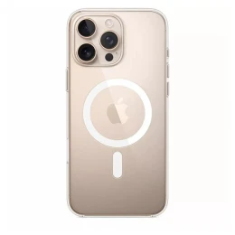 Силиконовый чехол для Apple iPhone 16 Pro Max PC Clear Case MagSafe с анимацией Прозрачный