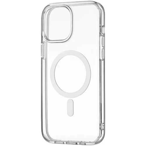 Силиконовый чехол для Apple iPhone 12 TPU PC MagSafe с бортиком Прозрачный