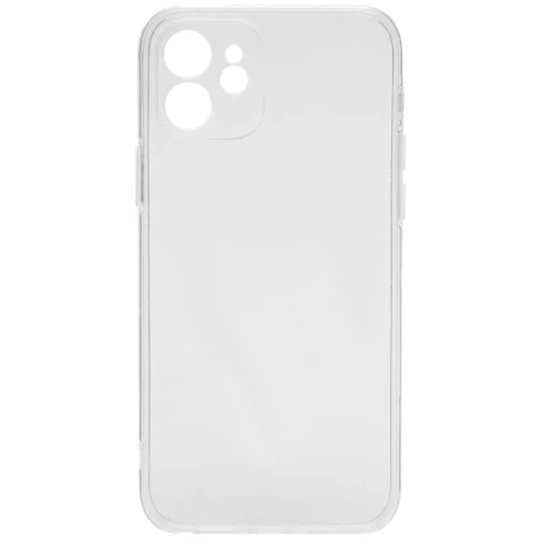 Силиконовый чехол для Apple iPhone 12 TPU 1мм с защитой камеры Прозрачный