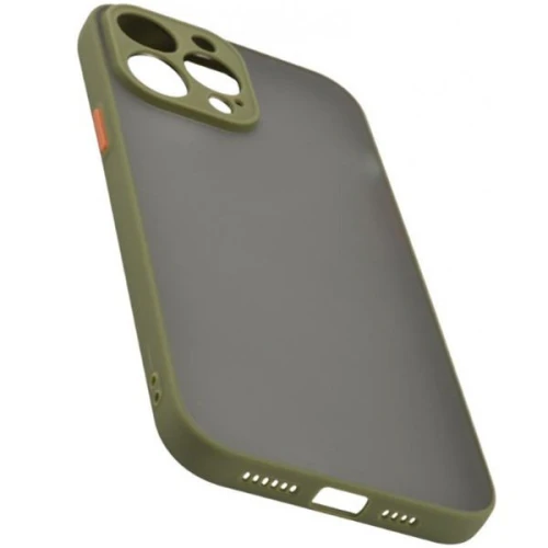 Силиконовый чехол для Apple iPhone 13 Pro Max Unbroke с защитой камеры Зеленый матовый
