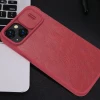 Чехол книжка для Apple iPhone 14 Nillkin Slider с картхолдером Красный