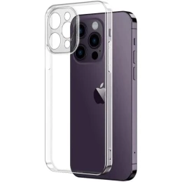 Силиконовый чехол для Apple iPhone 14 Pro Max TPU 1мм с защитой камеры Прозрачный