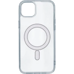 Силиконовый чехол для Apple iPhone 15 Plus с поддержкой MagSafe Прозрачный