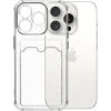 Силиконовый чехол для Apple iPhone 15 Pro Silicone Card Holder с защитой камеры Прозрачный