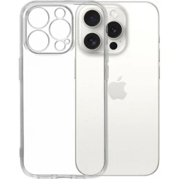 Силиконовый чехол для Apple iPhone 15 Pro Ultra Thin Case с защитой камеры Прозрачный