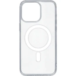 Силиконовый чехол для Apple iPhone 15 Pro Max с поддержкой MagSafe Прозрачный