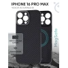 Чехол-накладка для Apple iPhone 16 Pro Max Kondijan Carbon MagSafe Черный