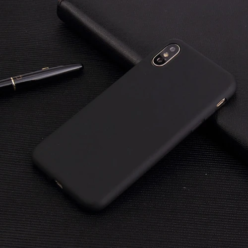 Силиконовый чехол для Apple iPhone X Cherry Черный + Пленка