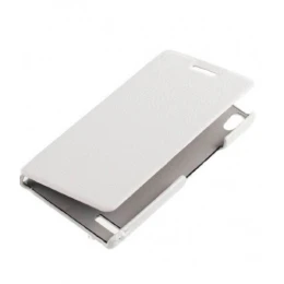 Чехол книжка для Explay Vega UpCase белый боковой