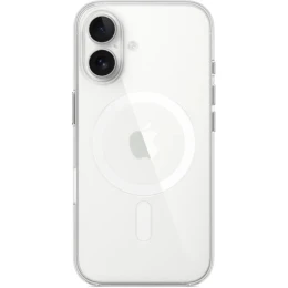 Силиконовый чехол для Apple iPhone 16 Plus TPU HOCO 1.5mm с MagSafe глянцевый Прозрачный