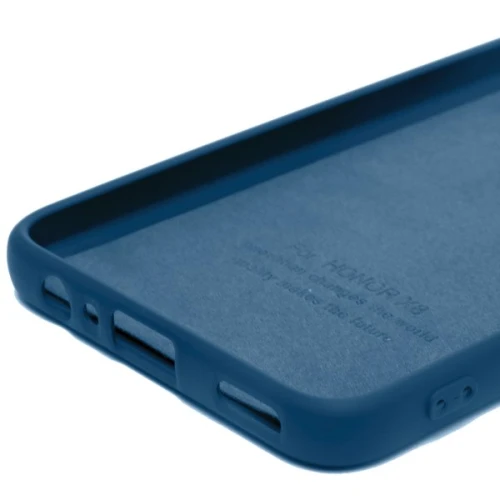Силиконовый чехол для Honor X8 Soft Matte с микрофиброй Синий