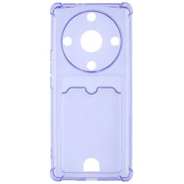 Силиконовый чехол для Honor X9a Silicone Card Holder с защитой камеры Сиреневый