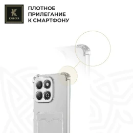 Силиконовый чехол для Honor X6bKrieger Mix 1.5мм противоударный Прозрачный