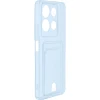 Чехол-накладка для Infinix Note 30 4G голубой Silicone Card Holder защита камеры