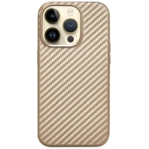 Чехол накладка для Apple iPhone 14 Pro K-Doo Noble Collection Magsafe Carbon Золотой