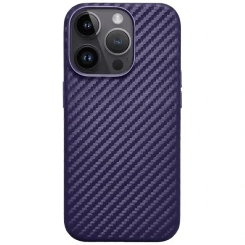 Чехол накладка для Apple iPhone 14 Pro K-Doo Noble Collection Magsafe Carbon Фиолетовый