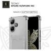 Силиконовый чехол для Tecno Spark 10 / Tecno Spark 10C Krieger с кардхолдером Прозрачный