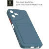 Силиконовый чехол для Tecno Pova 5 Krieger с кардхолдером Голубой