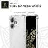 Силиконовый чехол для Tecno Spark Go 2024 Krieger противоударный Прозрачный