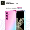 Силиконовый чехол для Infinix Hot 50 Pro + 4G Krieger Mix 1.5мм противоударный Розово-зеленый