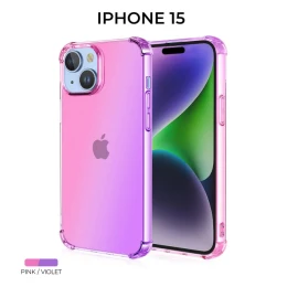 Силиконовый чехол для Apple iPhone 15 Krieger Mix 1.5мм противоударный Розово фиолетовый