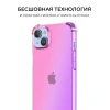 Силиконовый чехол для Apple iPhone 15 Plus Krieger Mix 1.5мм противоударный Розово фиолетовый