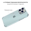 Силиконовый чехол для Apple iPhone 15 Pro Max Krieger Mix 1.5мм противоударный Прозрачный