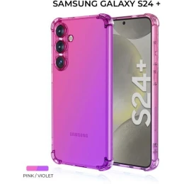 Силиконовый чехол для Galaxy S24+ Krieger Mix 1.5мм противоударный Розово-фиолетовый