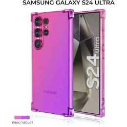 Силиконовый чехол для Galaxy S24 Ultra Krieger Mix 1.5мм противоударный Розово-фиолетовый