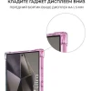 Силиконовый чехол для Galaxy S24 Ultra Krieger Mix 1.5мм противоударный Розово-зеленый